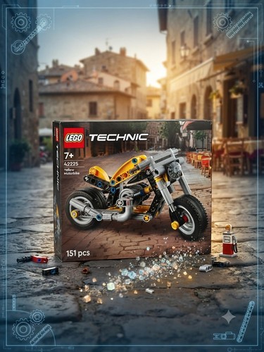 Lego technic moto gialla - technic,